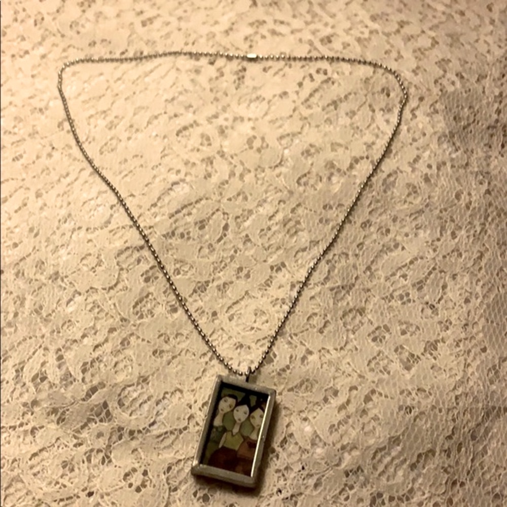 Heart By Heart Necklace Silver Toned Preowned